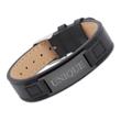 Bracelet Leather Black Adjustable 15.0-17.5cm