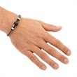 Geflochtenes Leder Armband schwarz hellbraun