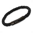 Bracelet real leather 5,5mm black