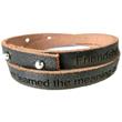 Unisex wrap bracelet leather incl. laser engraving