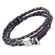 Antieke pacific leren armband stalen sluiting gravure