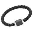 Geflochtenes Leder Armband schwarz