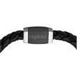 Geflochtenes Leder Armband schwarz