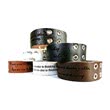 Genuine leather bracelet with decorative eyelets incl. laser engraving