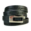 Wrap bracelet leather including laser engraving