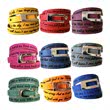 Wrap bracelet leather unisex with laser engraving