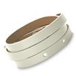 White real leather wristband for wrapping engravable