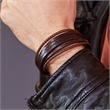 Gravierbares Armband in braun/schwarz 6 Strähnen