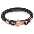 Imitation leather bracelet anchor clasp in pink gold