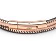 Trend leather bracelet for women rose gold black