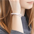 Bracelet leather in lilac with shimmer