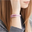 Bracelet leather in pink with shimmer