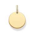 Engraving pendant gold plated