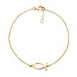 Gold plated sterling silver bracelet with ichthy's