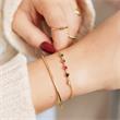 Ladies bracelet in 925 sterling silver, gold, zirconia, multicoloured