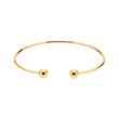 Open bangle in gold-plated sterling silver