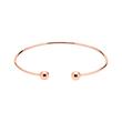 Open bangle in rose gold-plated 925 silver