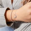 Elastic pearl bracelet for ladies in sterling silver