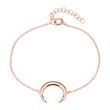 Bracelet half moon in rose gold plated 925 silver