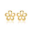 Earrings sterling silver gold plated blossom