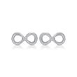 Stud earrings sterling silver infinity sign