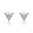 Ear studs in pyramid form sterling silver