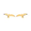 Bird ear studs made of gold-plated sterling silver