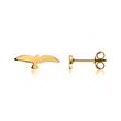 Bird ear studs made of gold-plated sterling silver