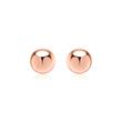 Ball Stud Earrings In Rose Gold-Plated Sterling Silver