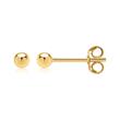 Gold plated 925 silver ball stud earrings