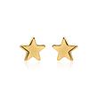 Gold plated 925 silver stud earrings stars