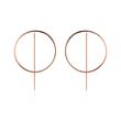 Rose gold plated 925 silver circle earring