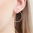 Rose gold plated 925 silver circle earring