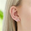 V earrings in sterling silver