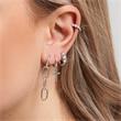 Sterling zilveren schakel oorbellen voor dames