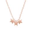 Rose gold plated 925 silver chain stars