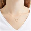 Circular necklace in gold-plated sterling silver