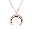 Half Moon Necklace In Rose Gold-Plated 925 Silver