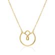 Flower necklace for ladies in gold plated sterling silver