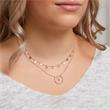 Flower necklace for ladies in sterling silver, rose gold plated