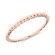 Ball ring in rose gold plated 925 silver