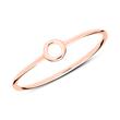 Ring circle in sterling silver with rose gold plating