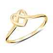 Heart ring in gold-plated sterling silver