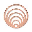 Coin stainless steel semicircles pink gold