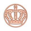 Coin stainless steel crown pink gold