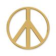 Coin stainless steel peace yellow gold