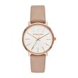 Watch Pyper For Ladies With Leather Strap, Beige