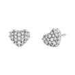 Heart earrings for ladies made of 925 silver zirconia
