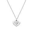 Ladies Hearts Sterling Silver Necklace with Zirconia