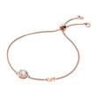 Bracelet for ladies in 925 silver, rosé with zirconia